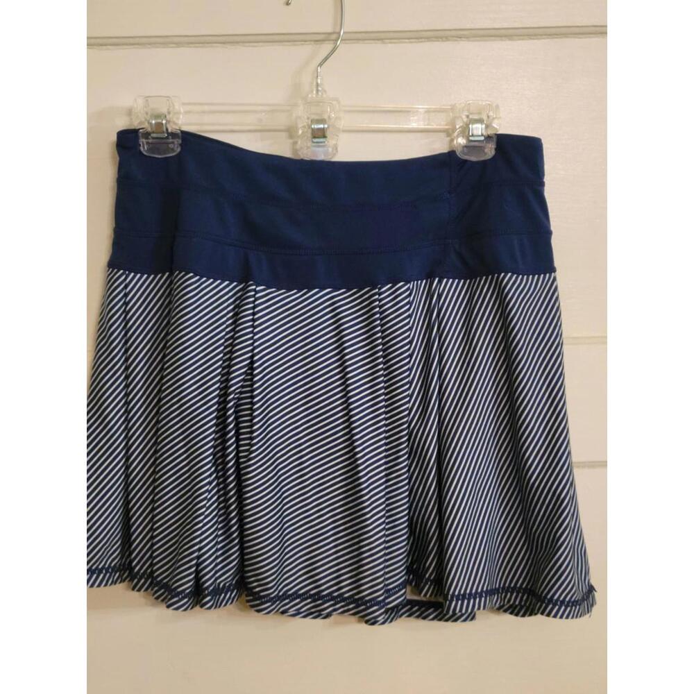 Kyodan Medium Blue/white Striped Skort Athleticwear Tennis Womens  Pocket